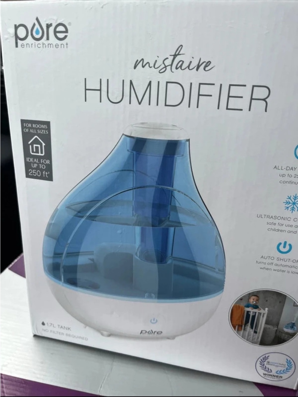 Pure Enrichment MistAire Humidifier - Blue/White